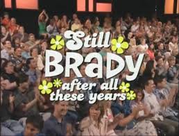 Promotional graphic with a live studio audience and the words 'Still Brady after all these years'.